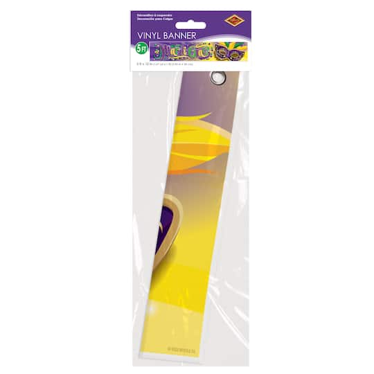 Besitle 12" x 5Ft Mardi Gras Banner By Beistle | 12" x 5 ft | Michaels®